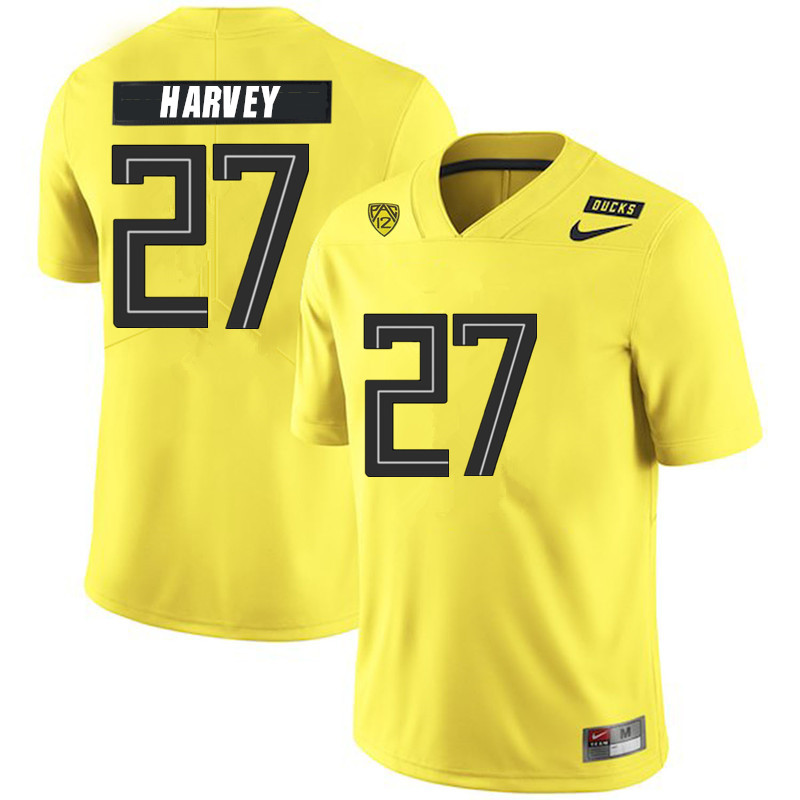 Men #27 John Harvey Oregon Ducks College Football Jerseys Sale-Yellow